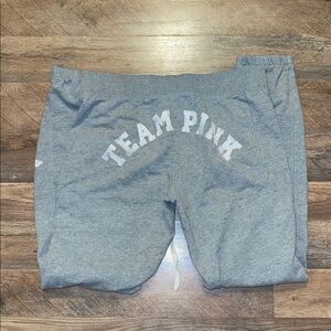 PINK Victoria’s Secret Gray Team Pink Sweatpants size M vintage